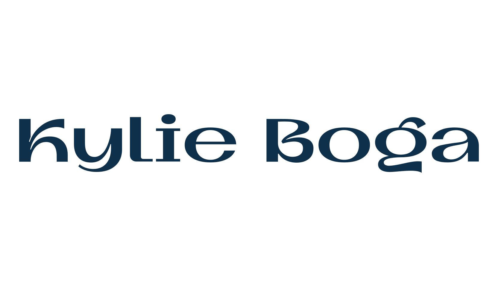 Kylie Boga, fancy retro decorative font preview