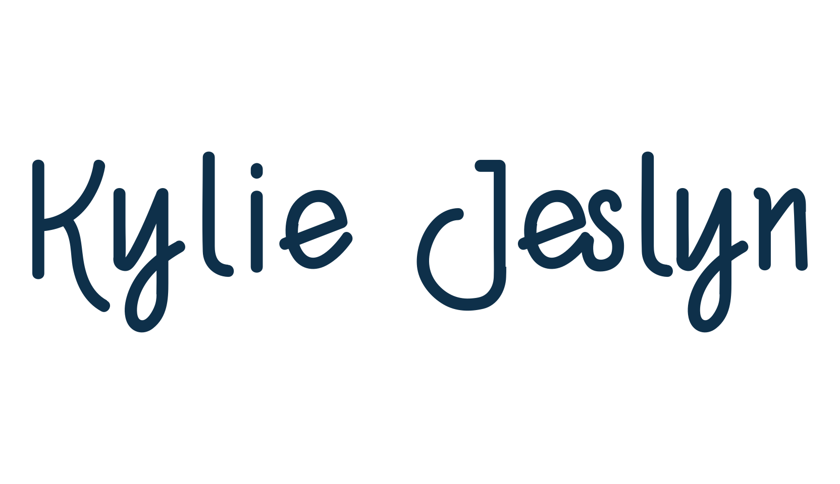 Kylie Jeslyn, various font preview