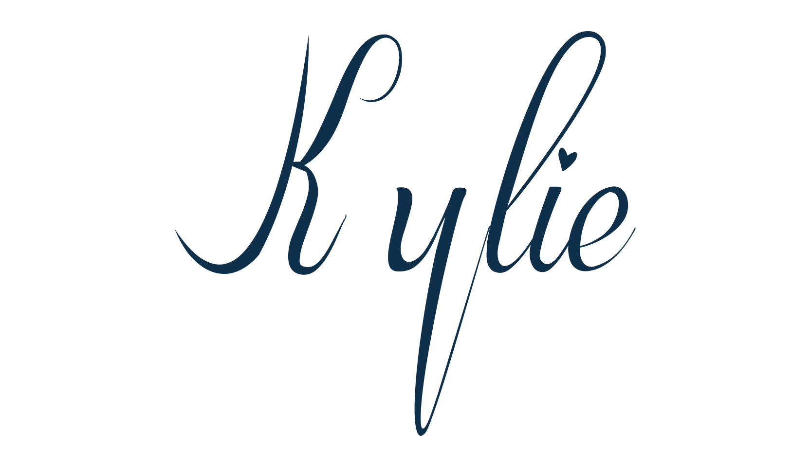 Kylie, calligraphy font preview