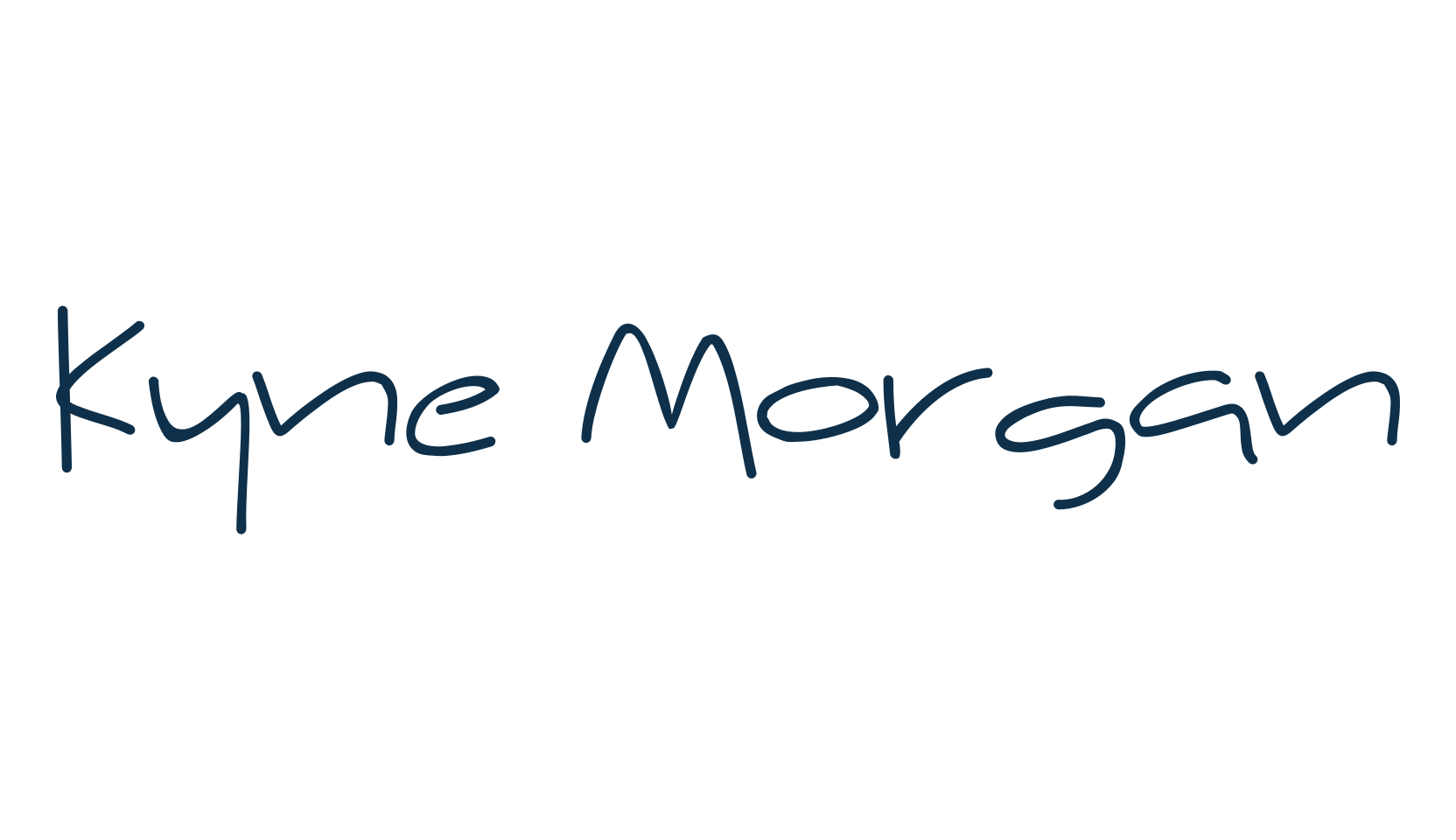Kyne Morgan, handwriting font preview