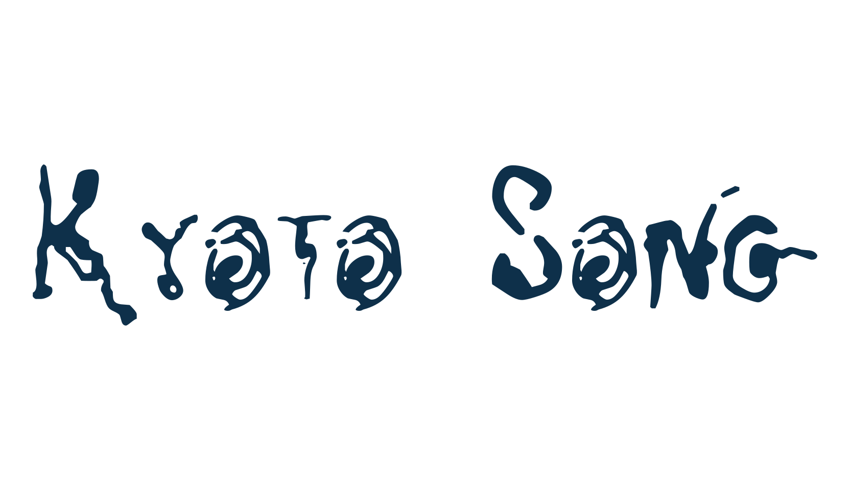 Kyoto Song, curly font preview