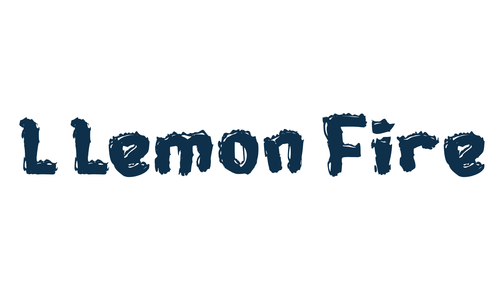 L Lemon Fire, fancy fire, ice decorative font preview