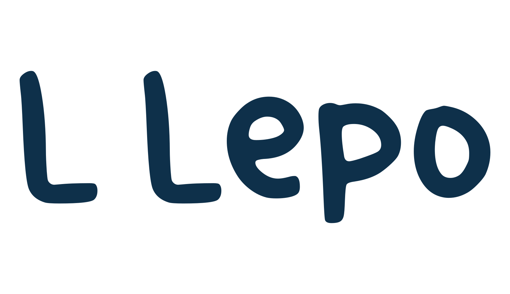 L Lepo, cartoon font preview
