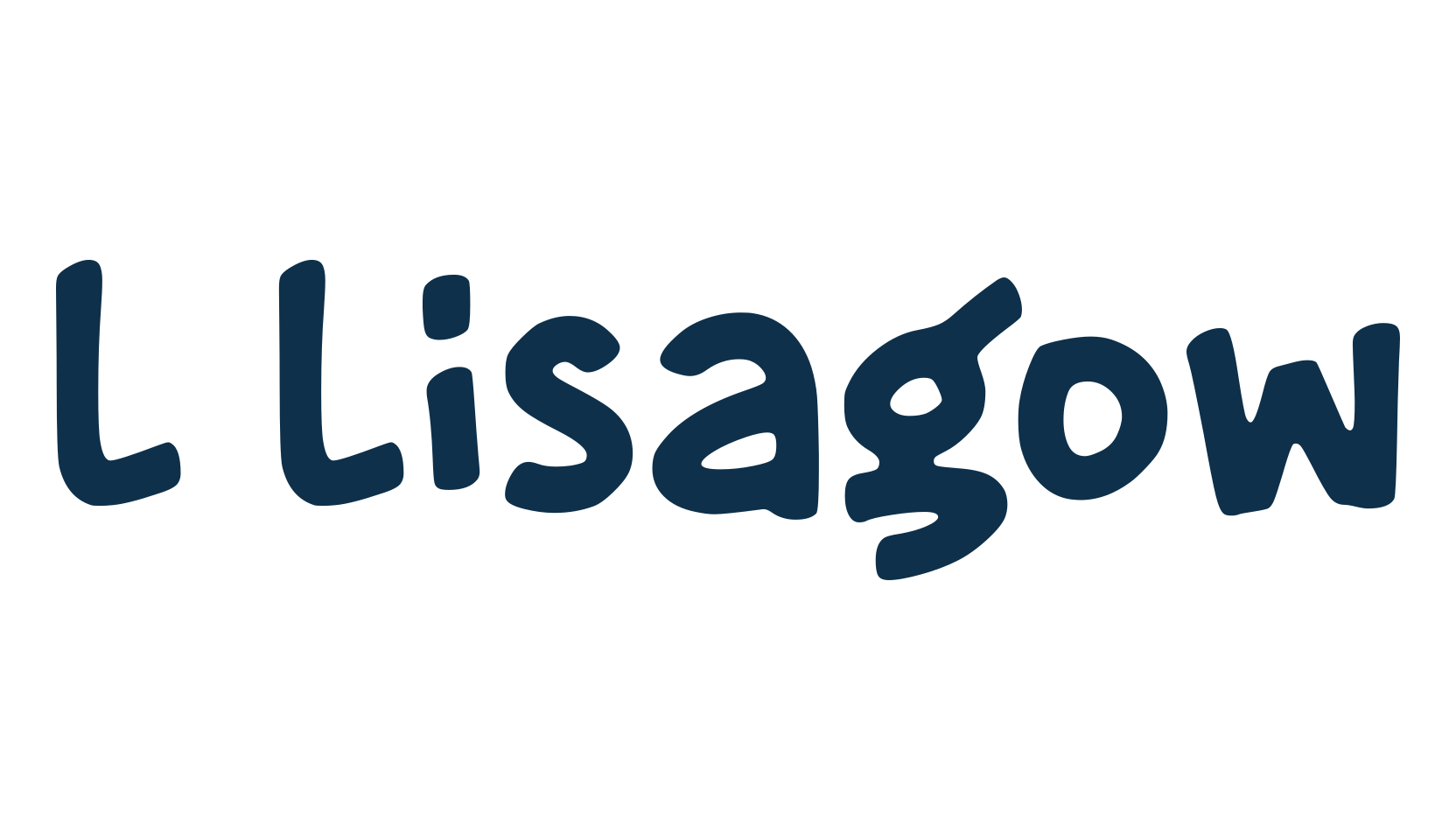 L Lisagow, cartoon font preview