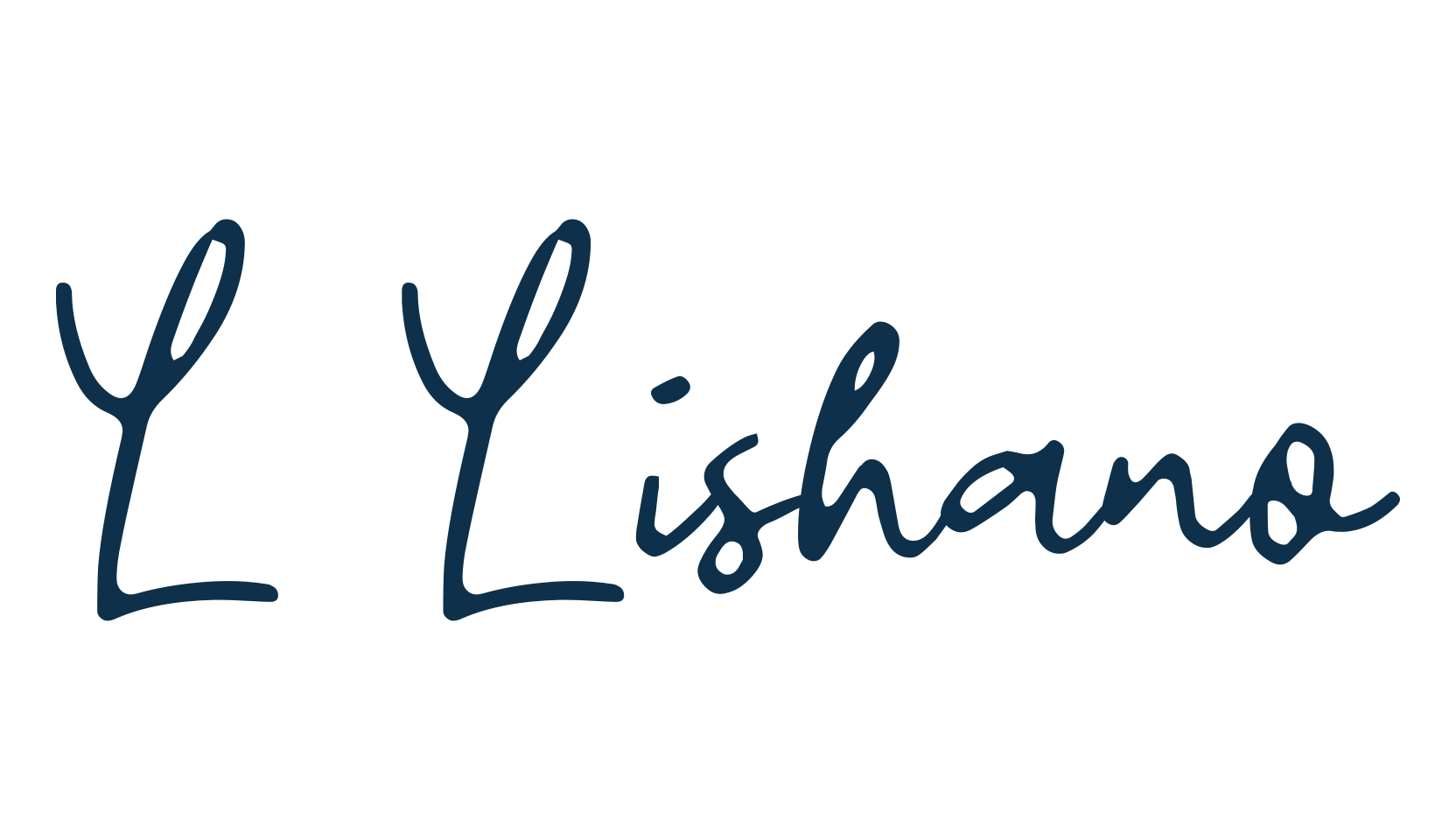 L Lishano, handwriting font preview