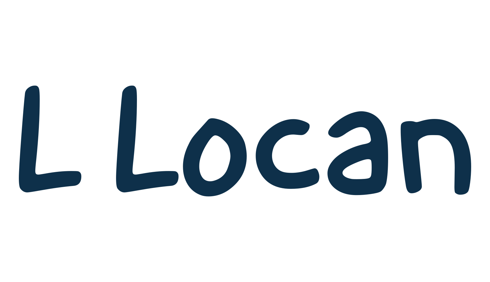 L Locan, fancy cartoon decorative font preview