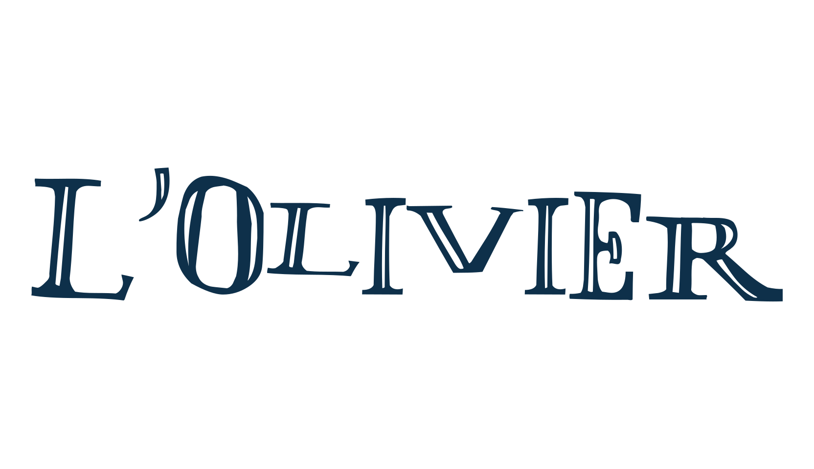 L'Olivier, distorted font preview