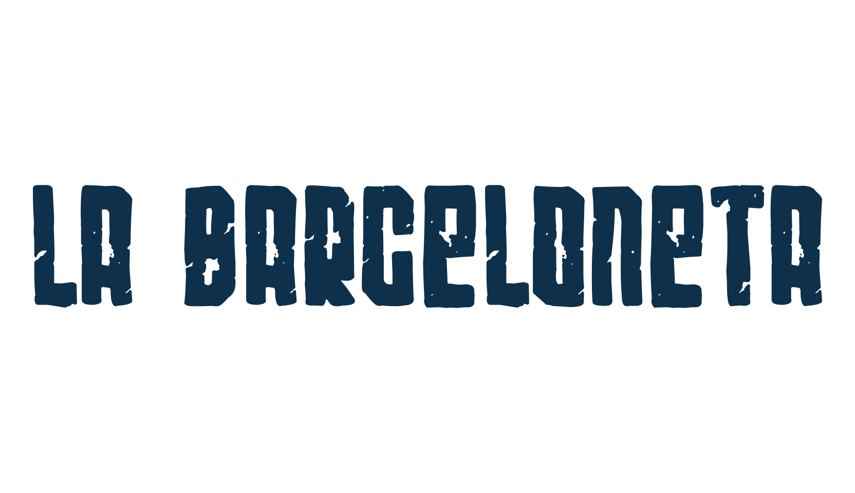 La Barceloneta, eroded font preview