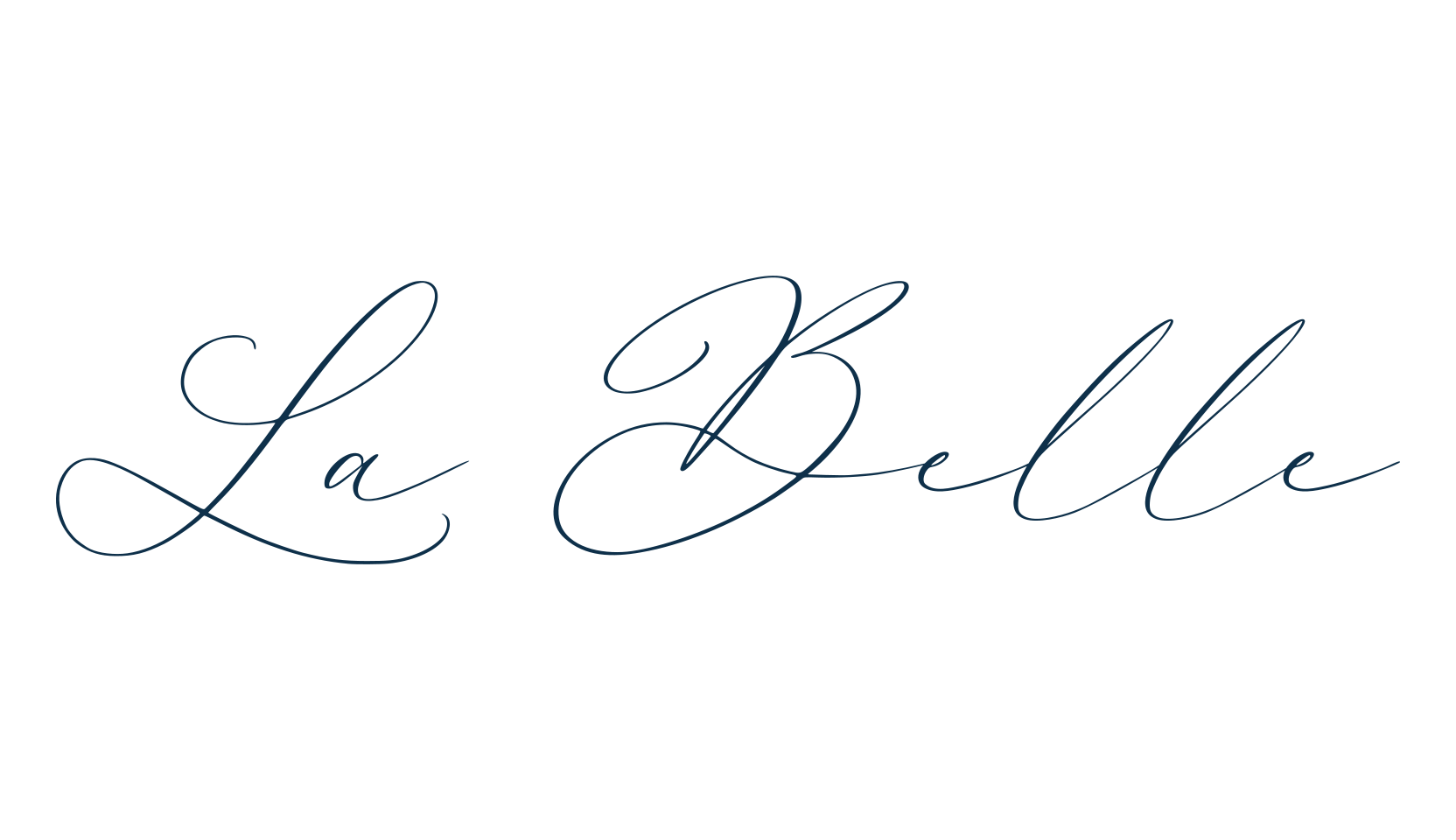 La Belle, handwriting font preview