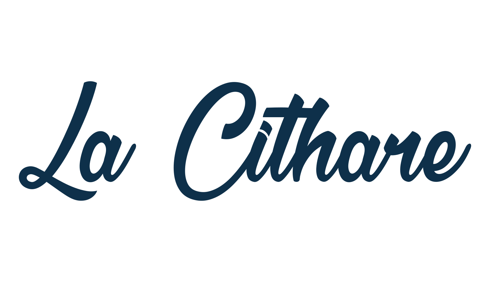 La Cithare, script calligraphy fancy decorative font preview