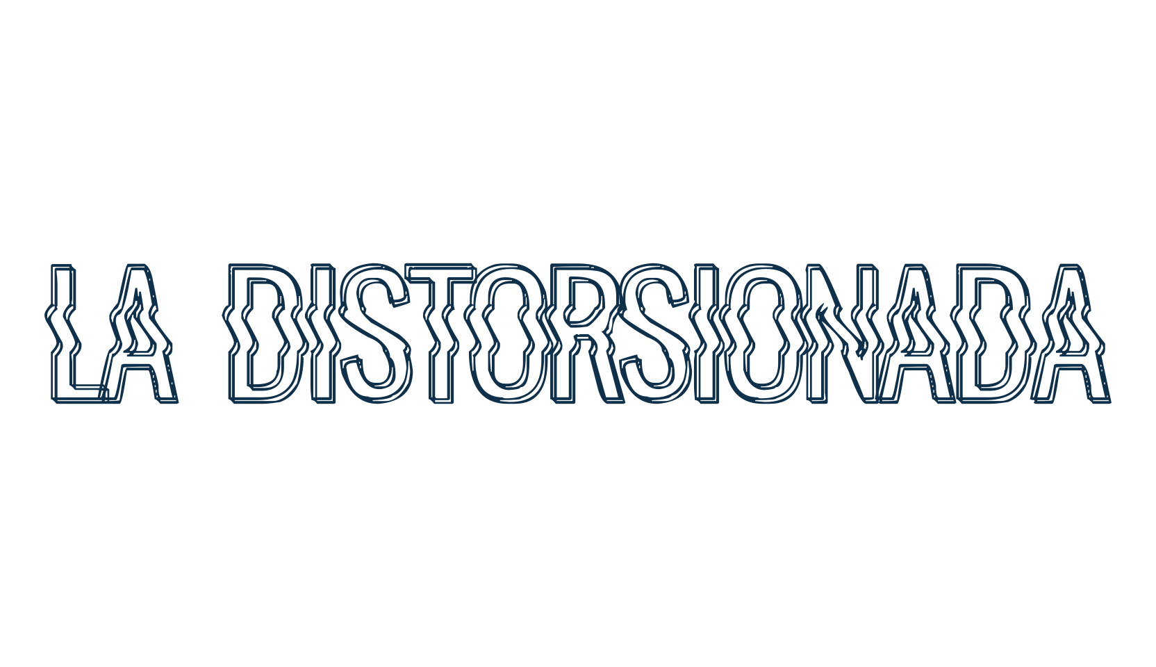 La Distorsionada, fancy distorted decorative font preview