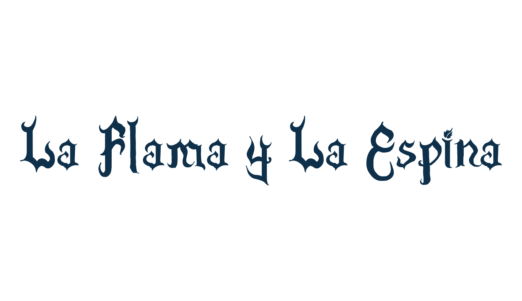 La Flama y La Espina, gothic modern font preview