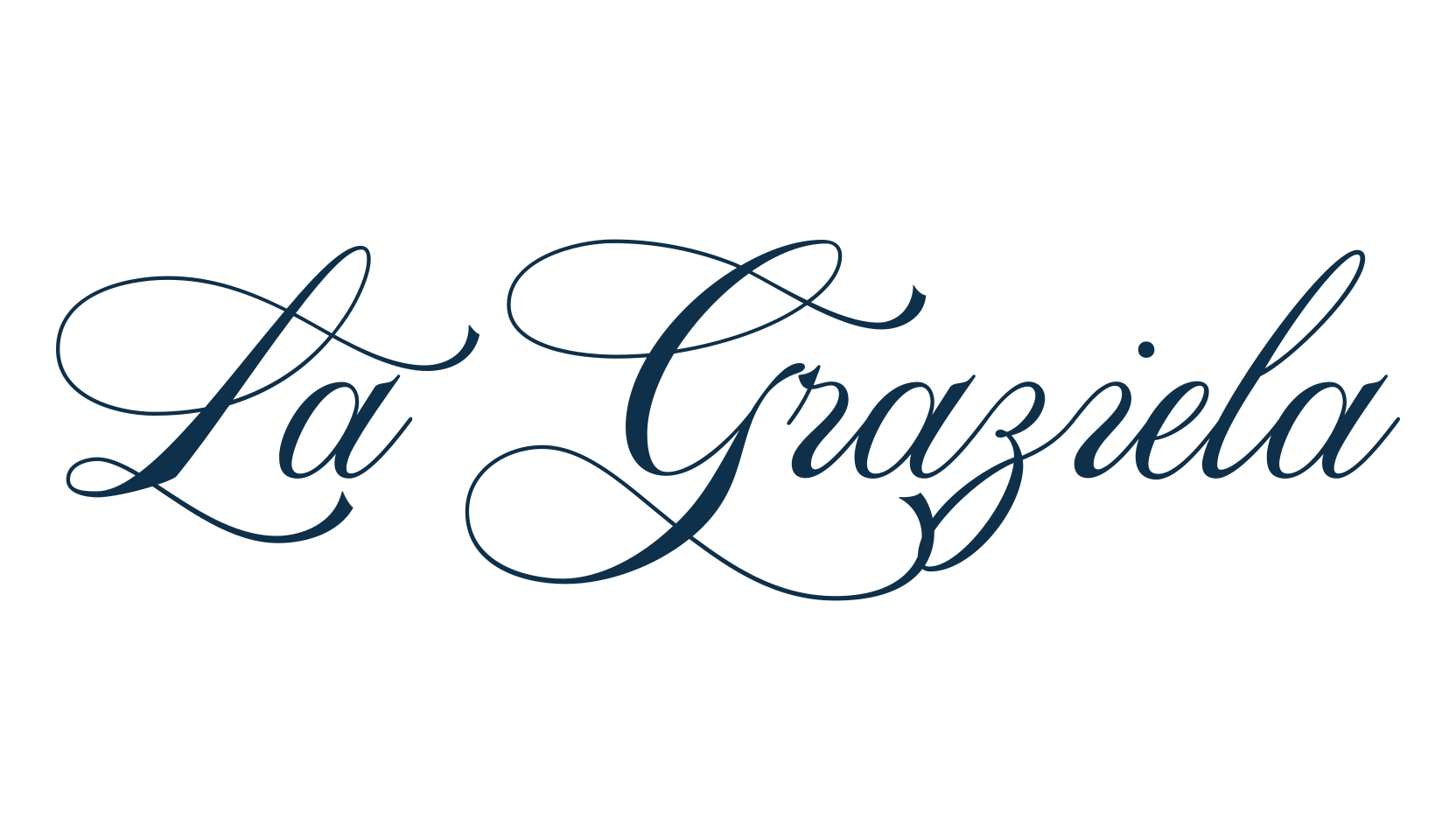 La Graziela, script calligraphy fancy decorative font preview