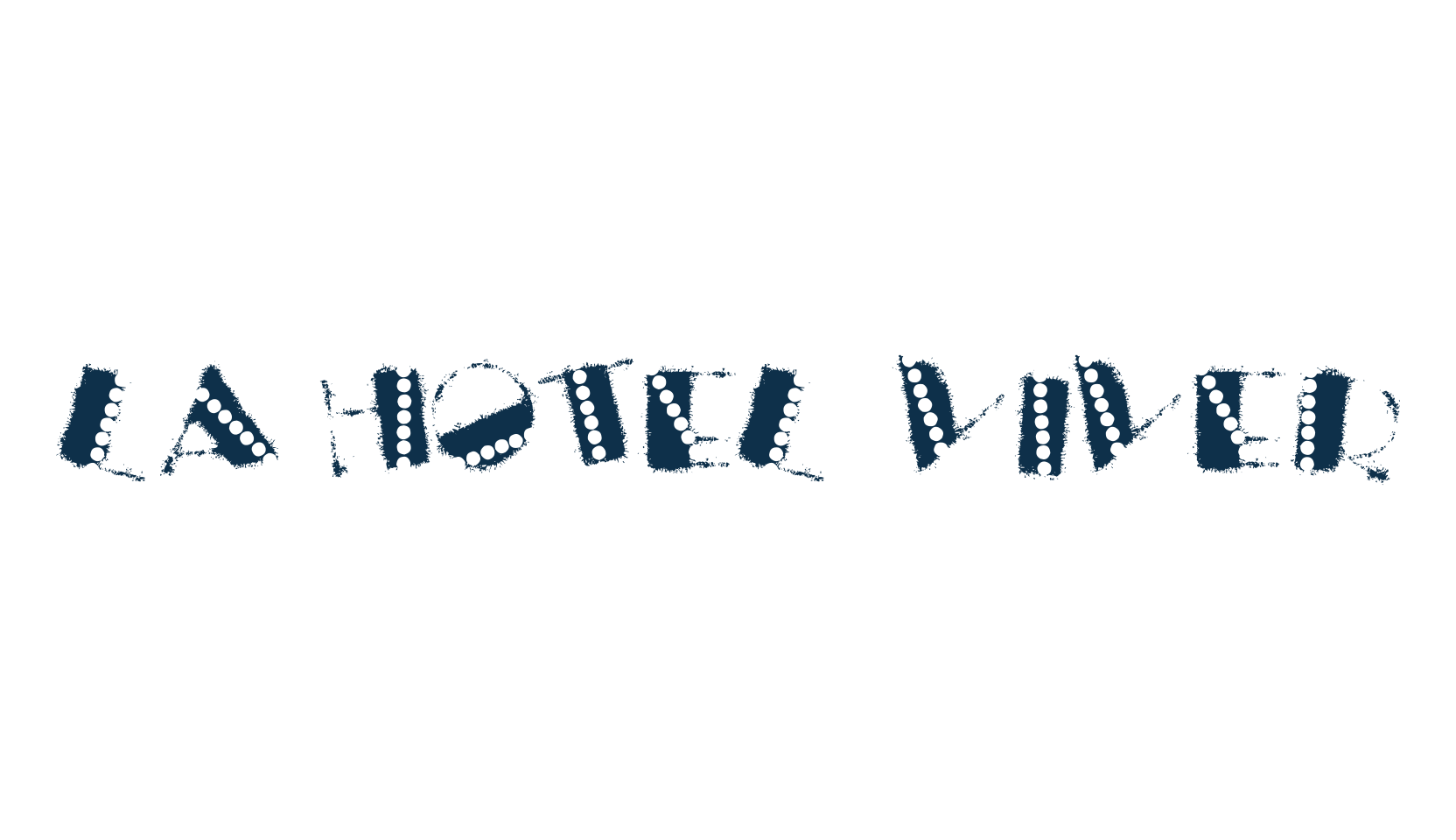 La Hotel Viver, fancy eroded decorative font preview