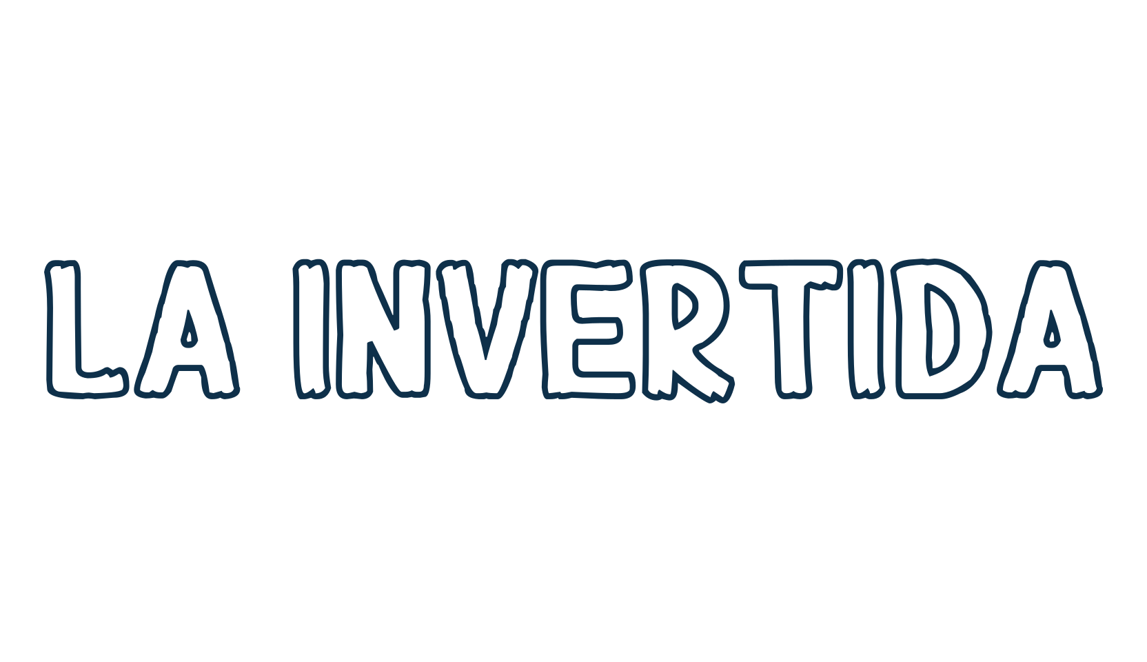 La Invertida, fancy cartoon decorative comic font preview