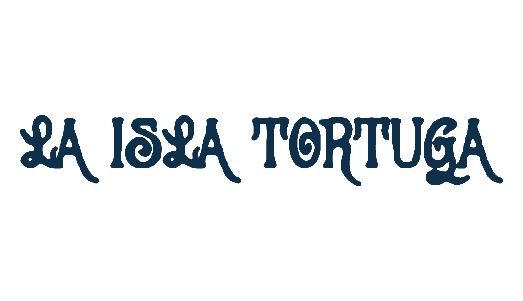 La Isla Tortuga, curly font preview
