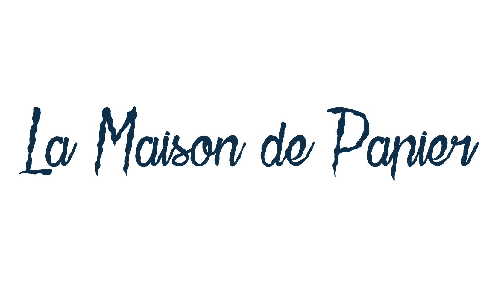 La Maison de Papier, script brush fancy decorative calligraphy font preview