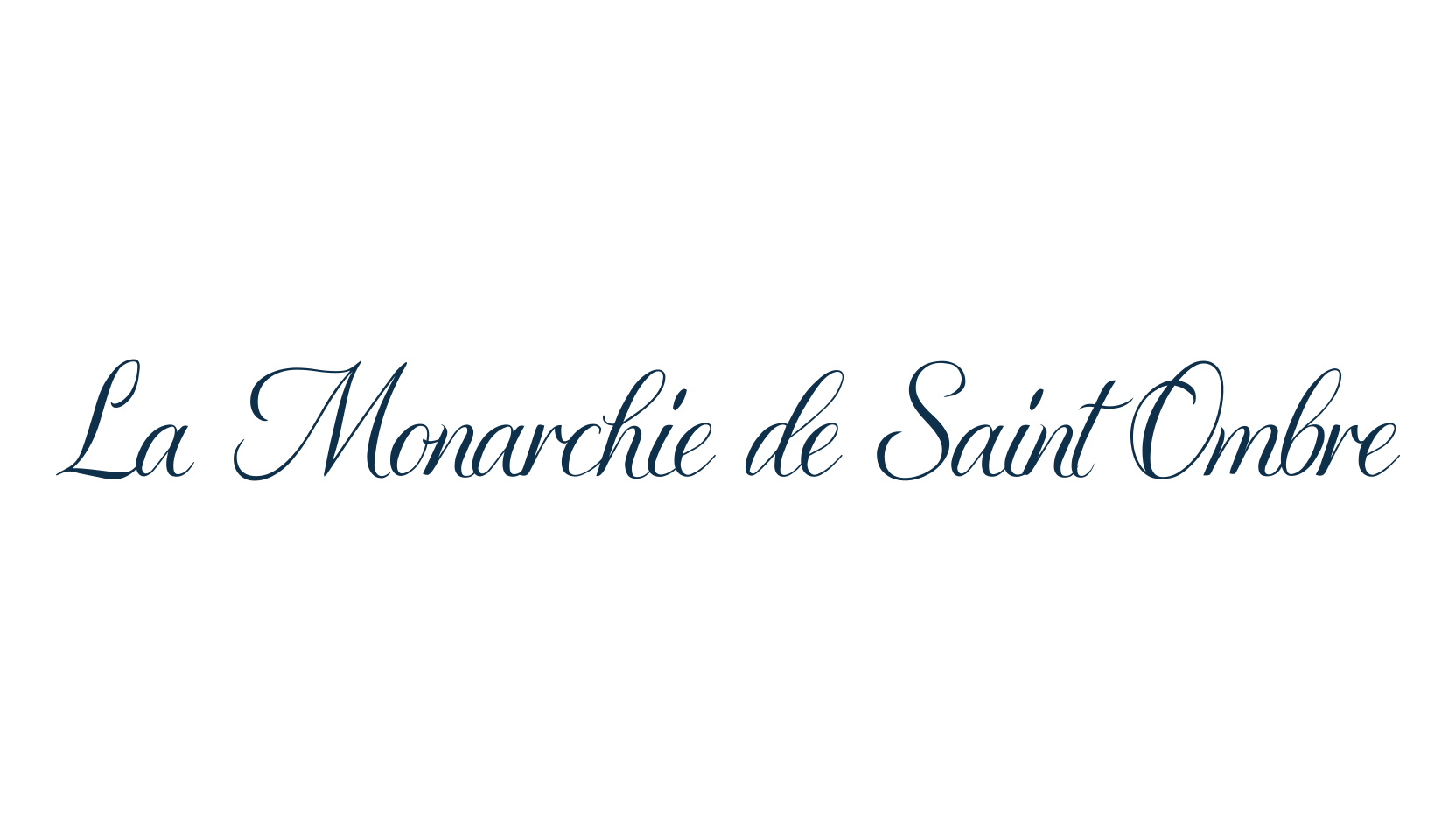 La Monarchie de Saint Ombre, calligraphy font preview