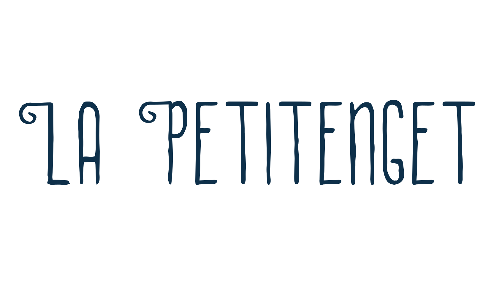 La Petitenget, fancy curly decorative font preview