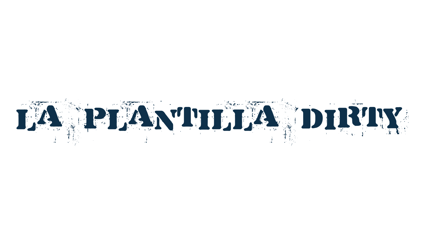 La Plantilla Dirty, fancy stencil, army decorative font preview