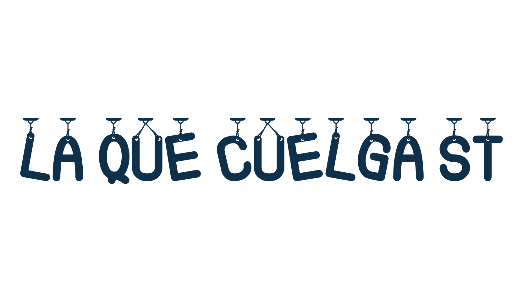 La Que Cuelga St, fancy decorative font preview