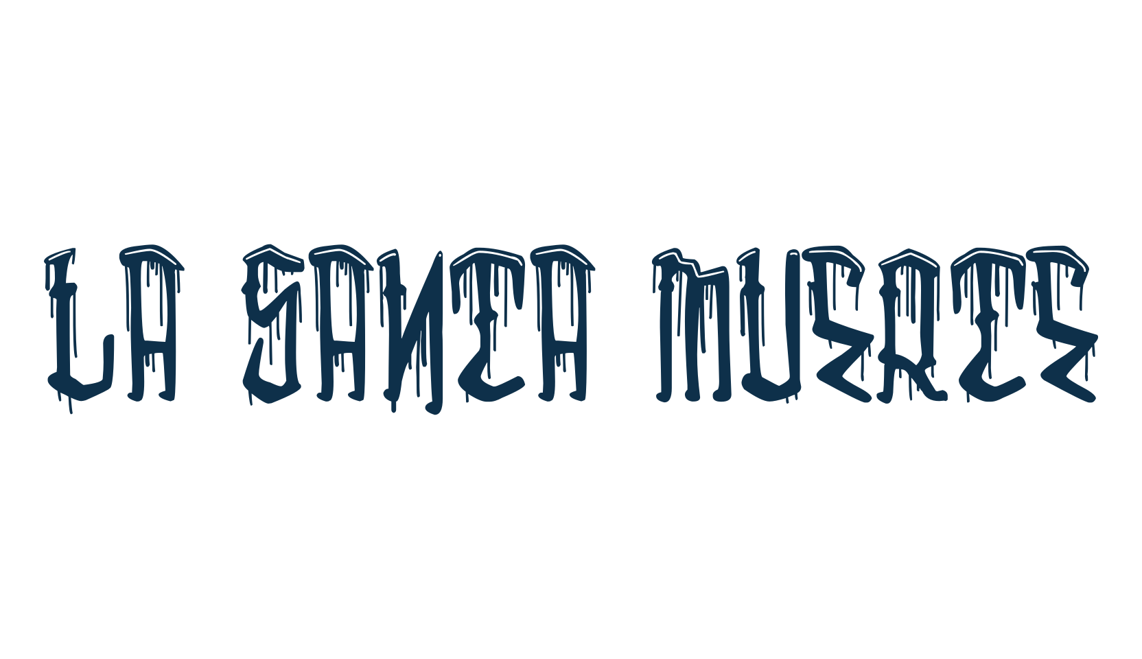 La Santa Muerte, graffiti font preview