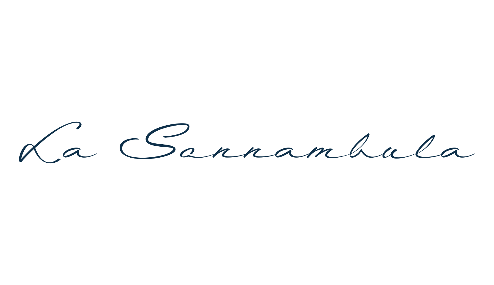 La Sonnambula, script calligraphy fancy decorative font preview