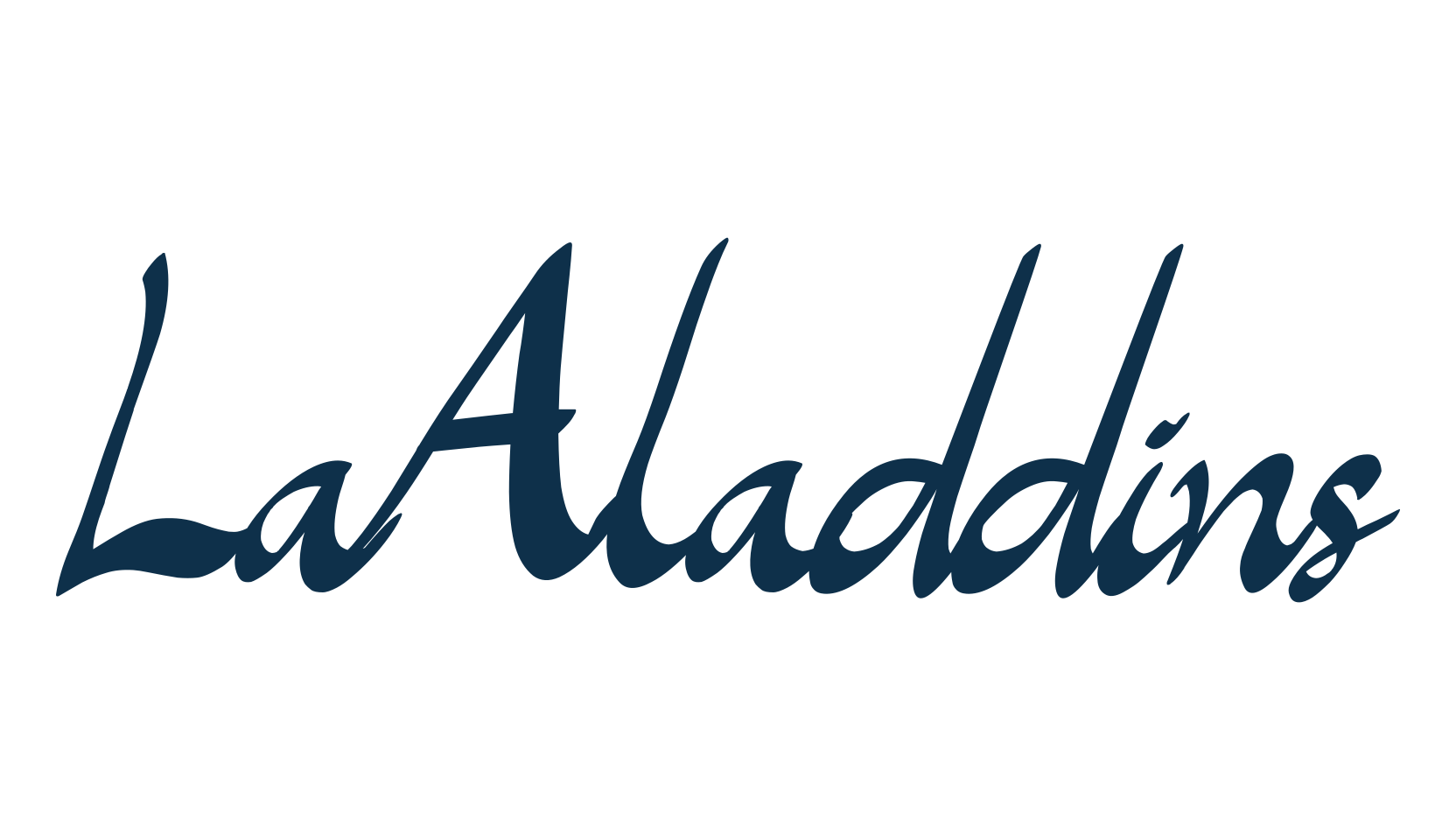 LaAladdins, script calligraphy fancy decorative font preview
