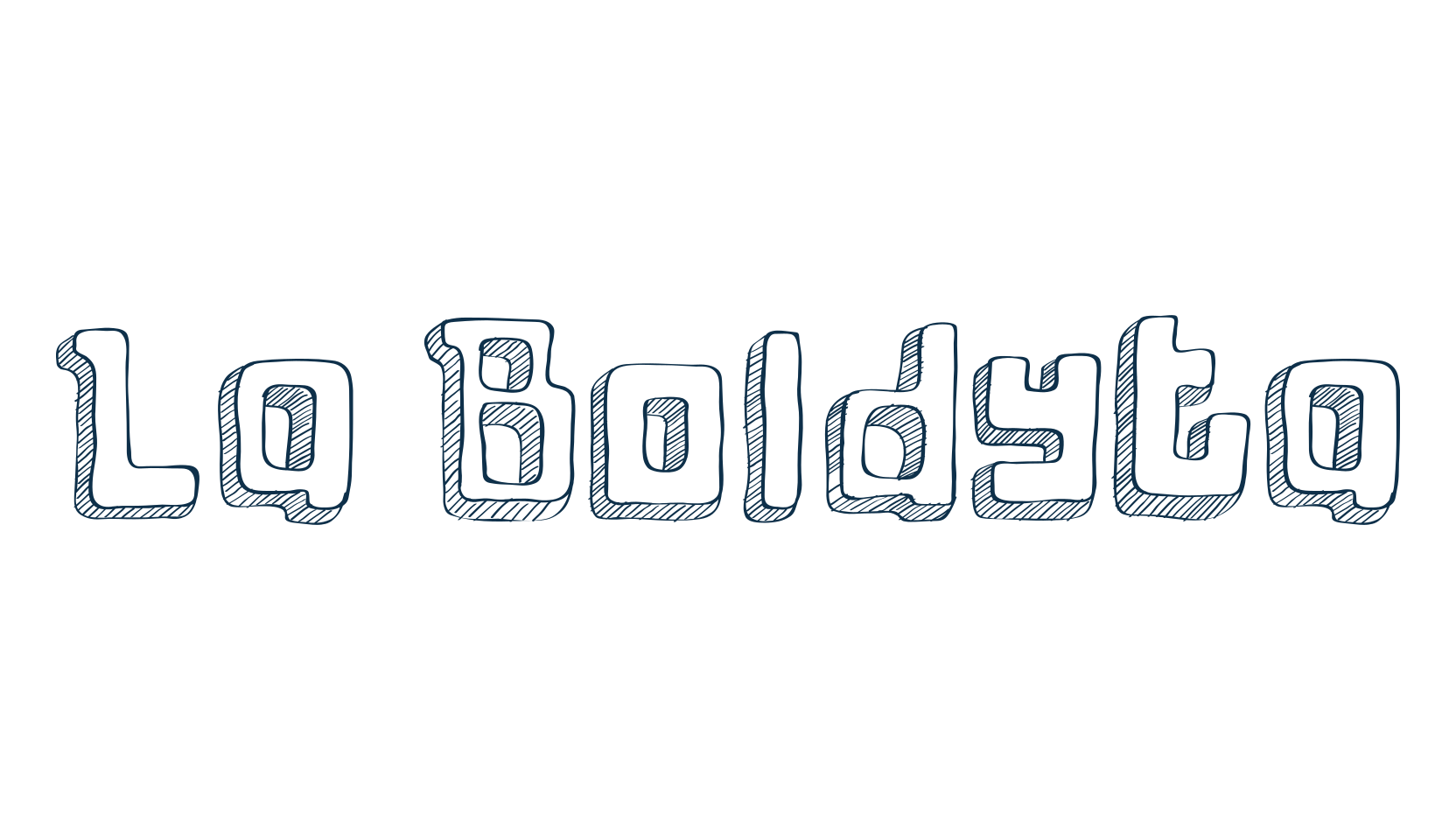 La Boldyta, fancy various decorative font preview