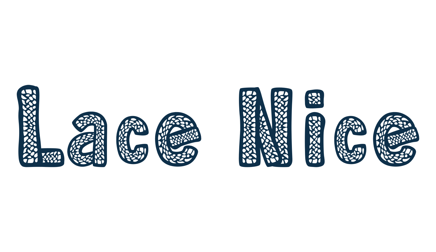Lace Nice, fancy decorative font preview