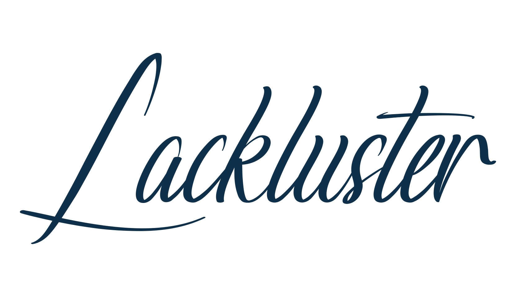 Lackluster, calligraphy font preview