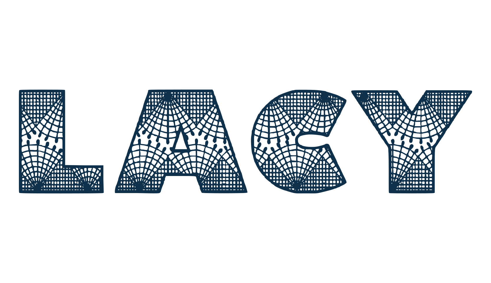 Lacy, fancy decorative font preview