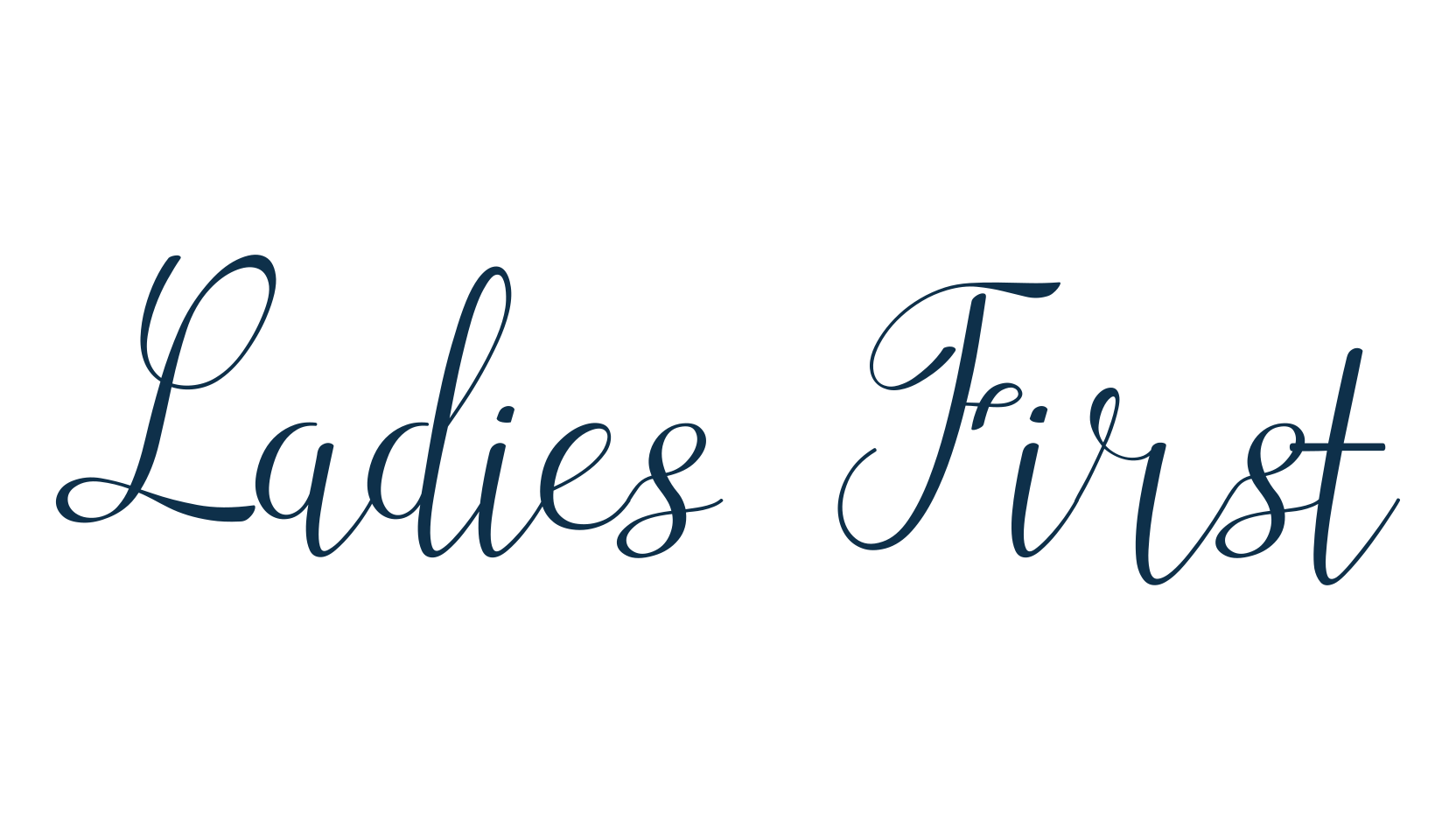 Ladies First, calligraphy font preview