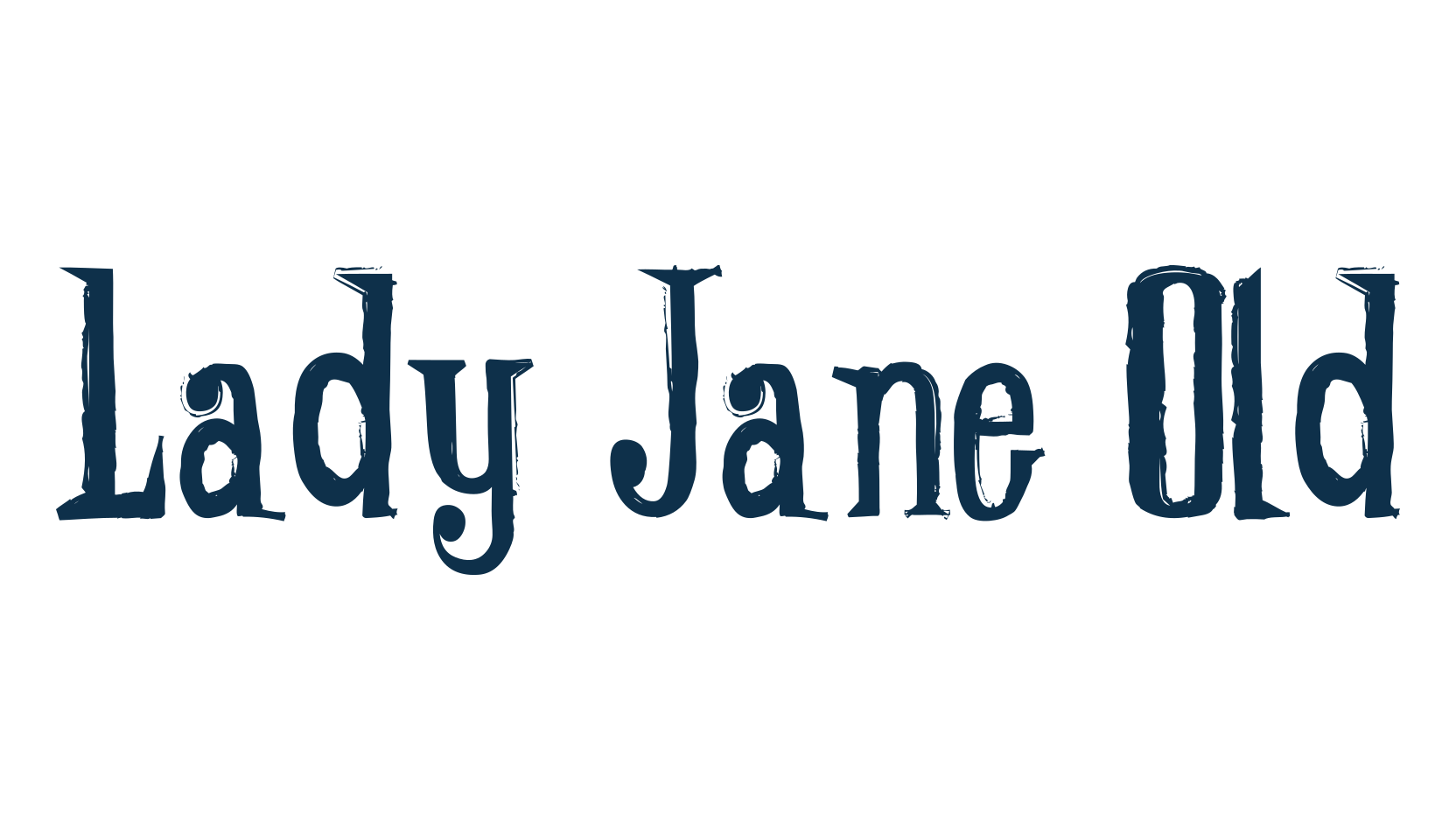 Lady Jane Old, fancy eroded decorative font preview