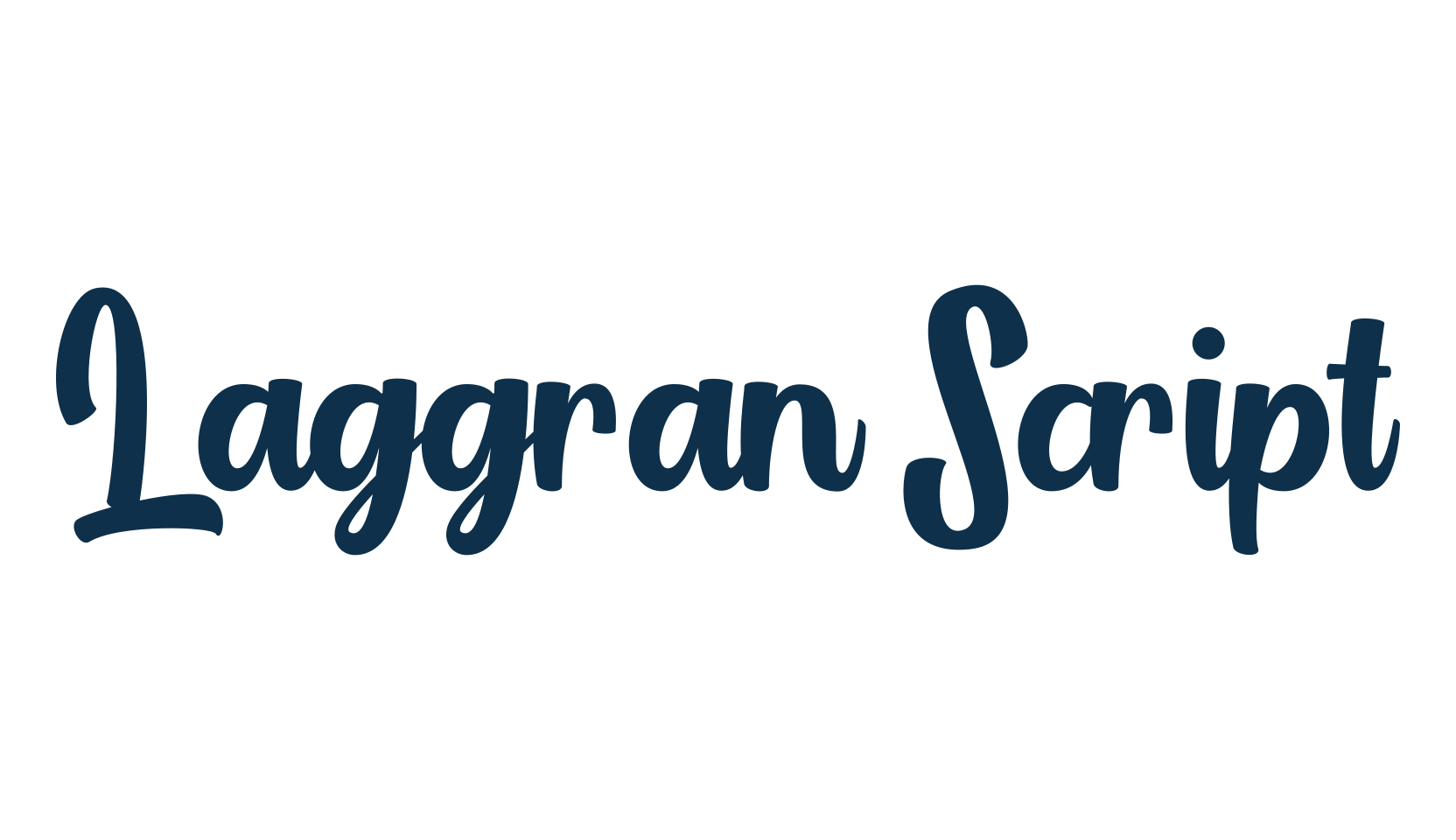 Laggran Script, fancy various decorative script calligraphy font preview