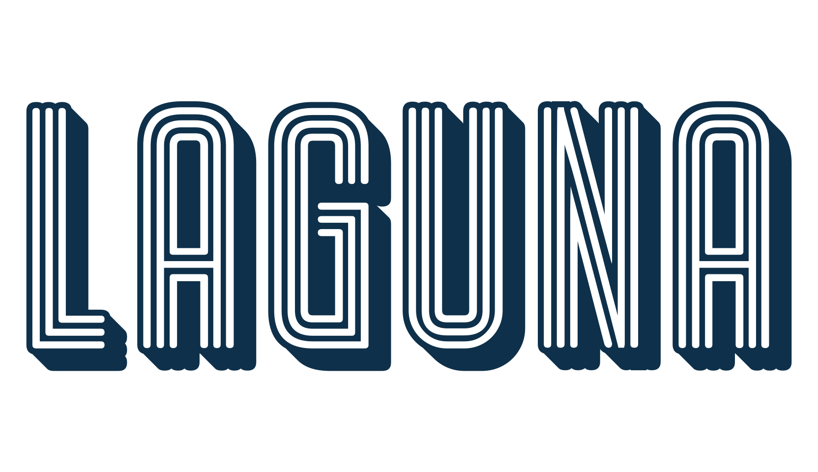 Laguna, fancy retro decorative font preview