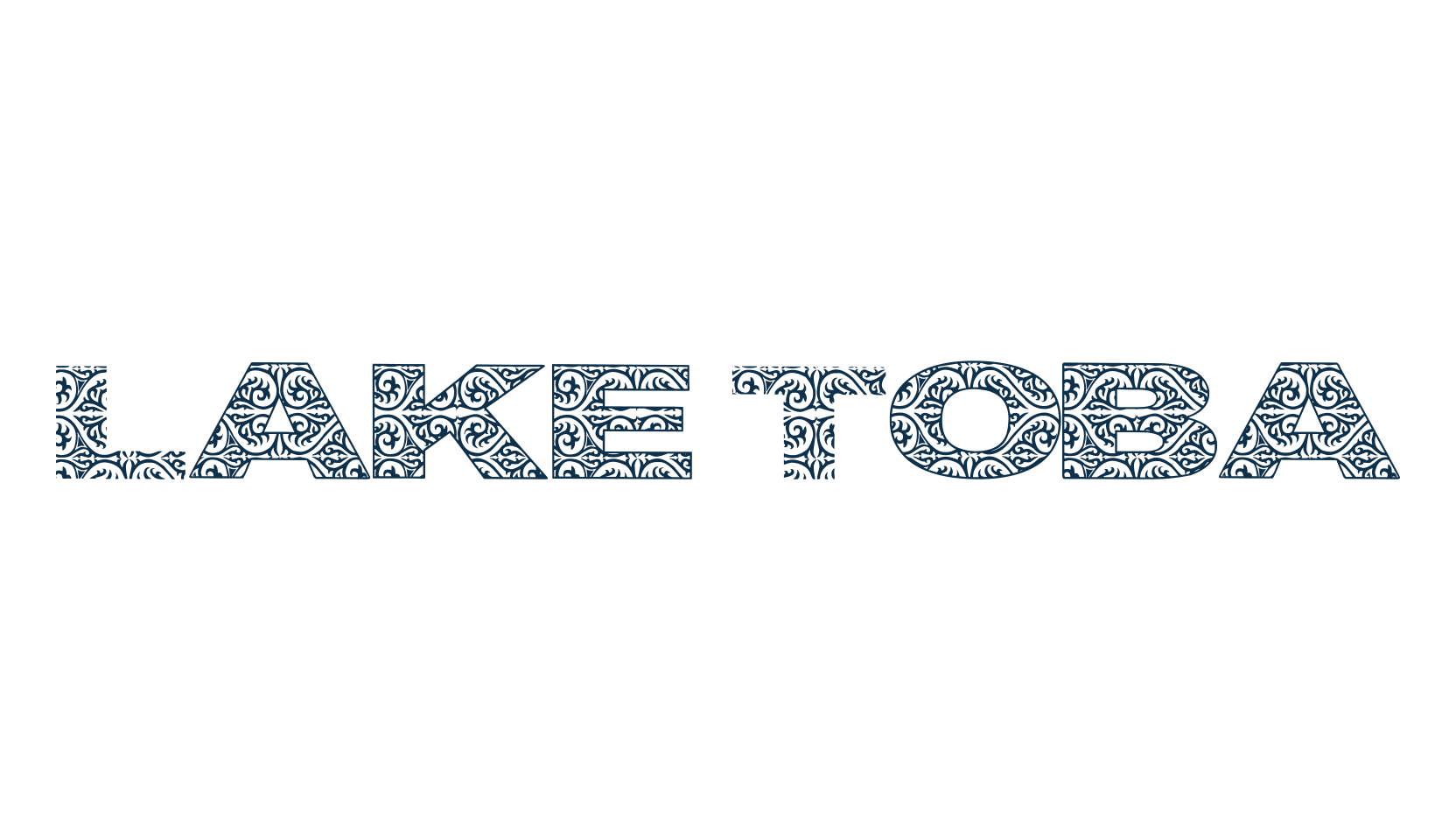 Lake Toba, fancy decorative font preview