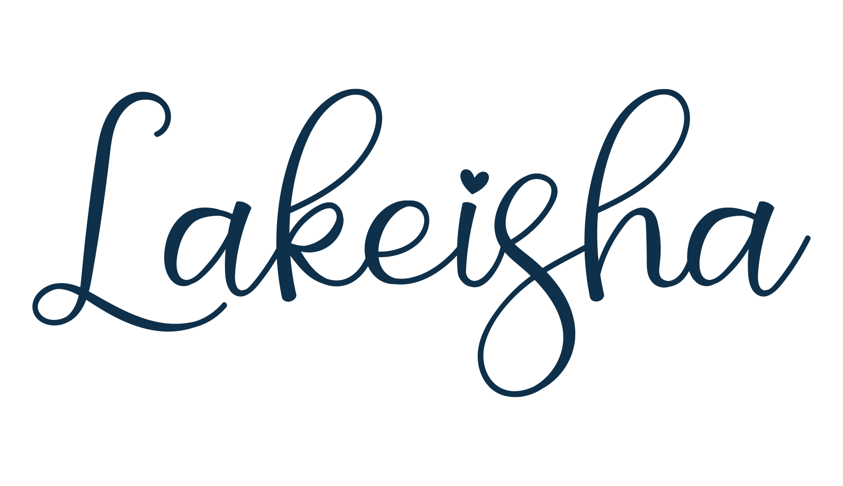 Lakeisha, handwriting font preview