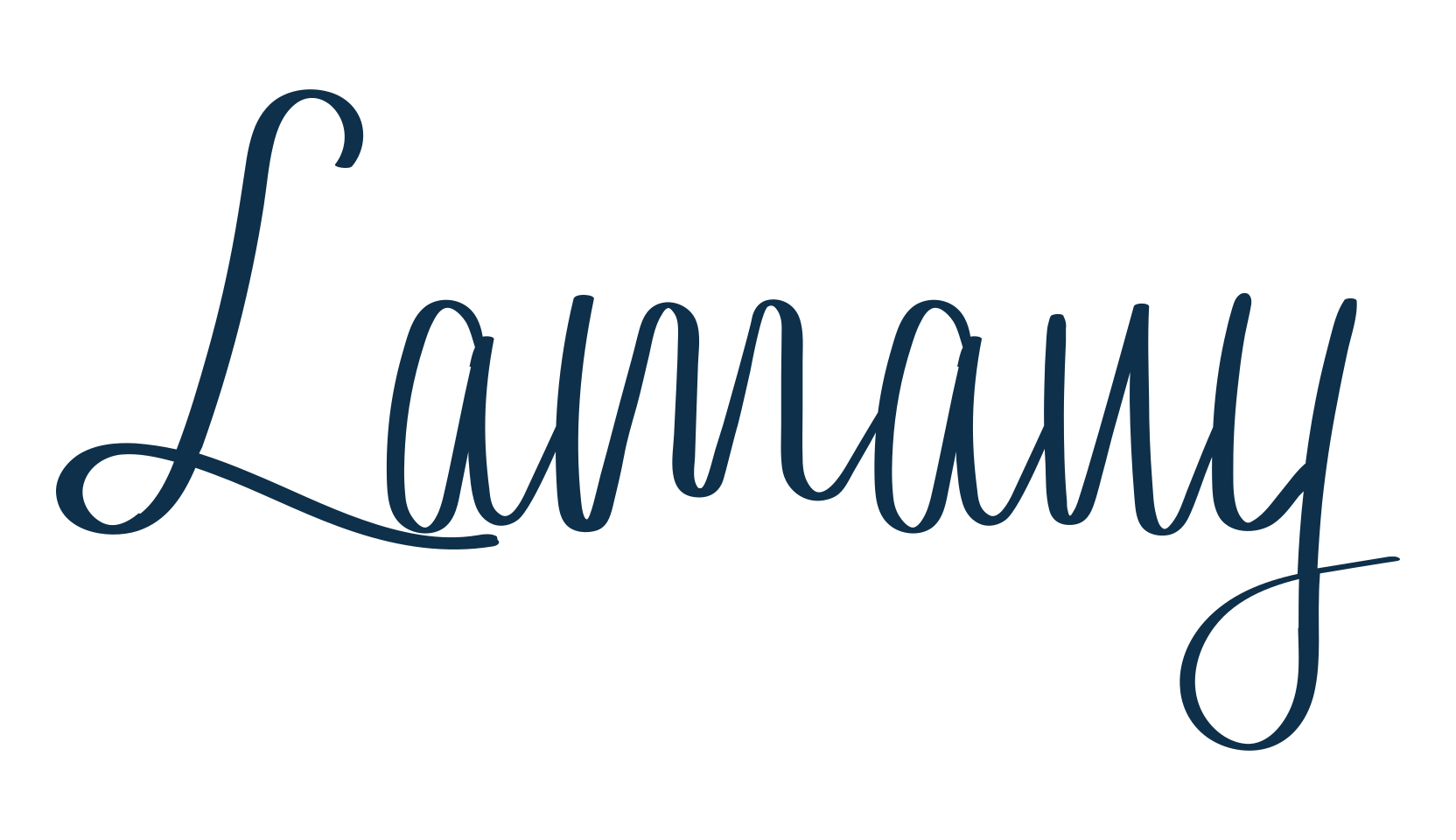 Lamany, script handwritten fancy decorative calligraphy font preview