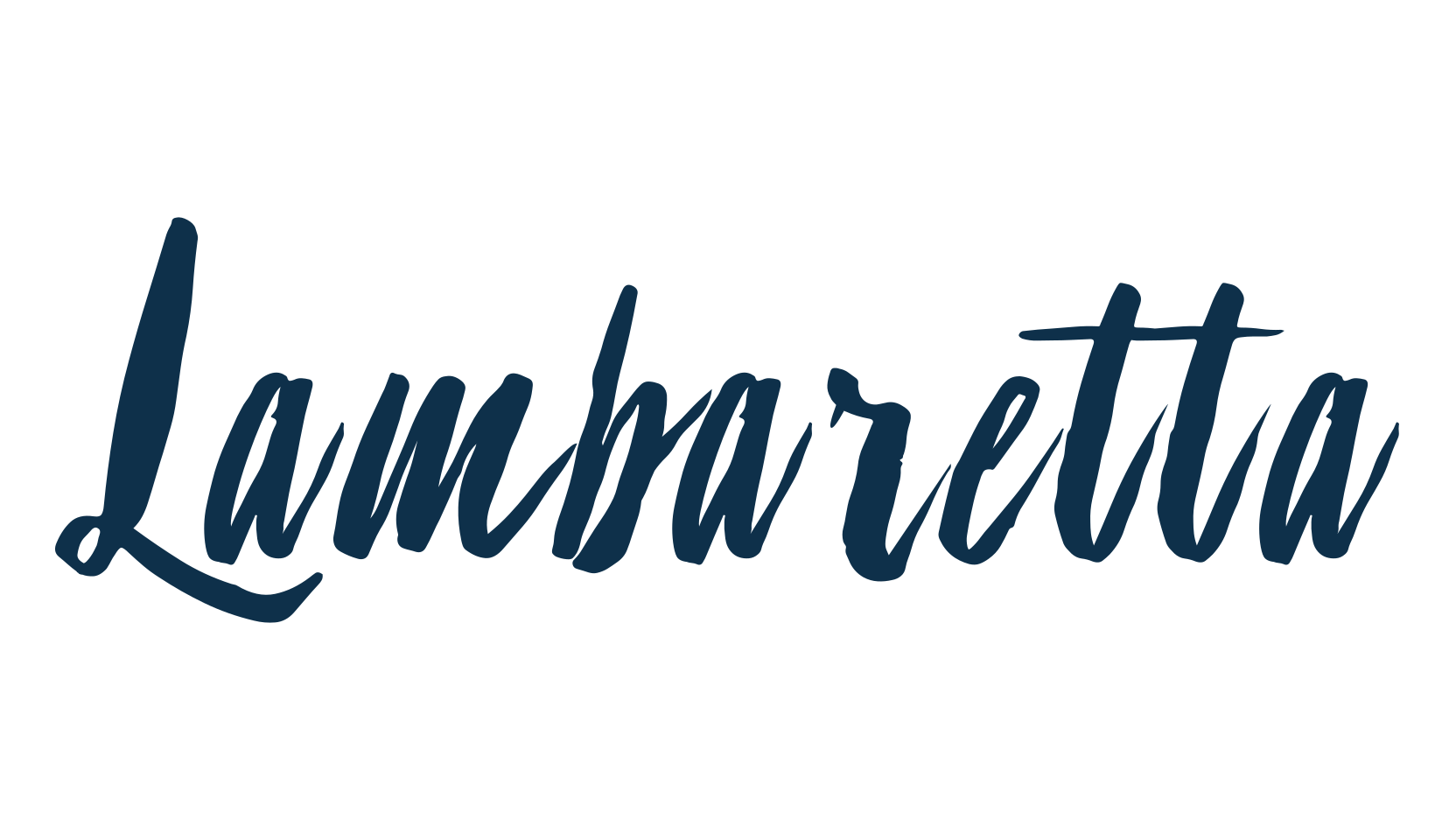Lambaretta, script brush fancy decorative calligraphy font preview