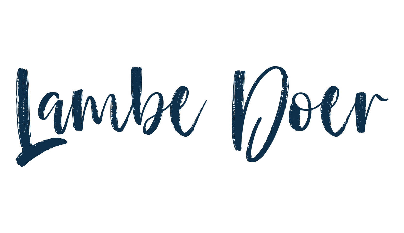 Lambe Doer, script brush fancy decorative calligraphy font preview