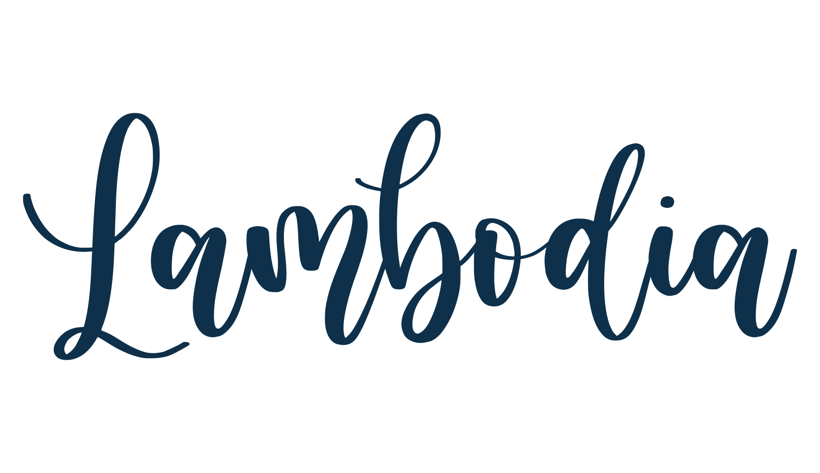 Lambodia, calligraphy font preview