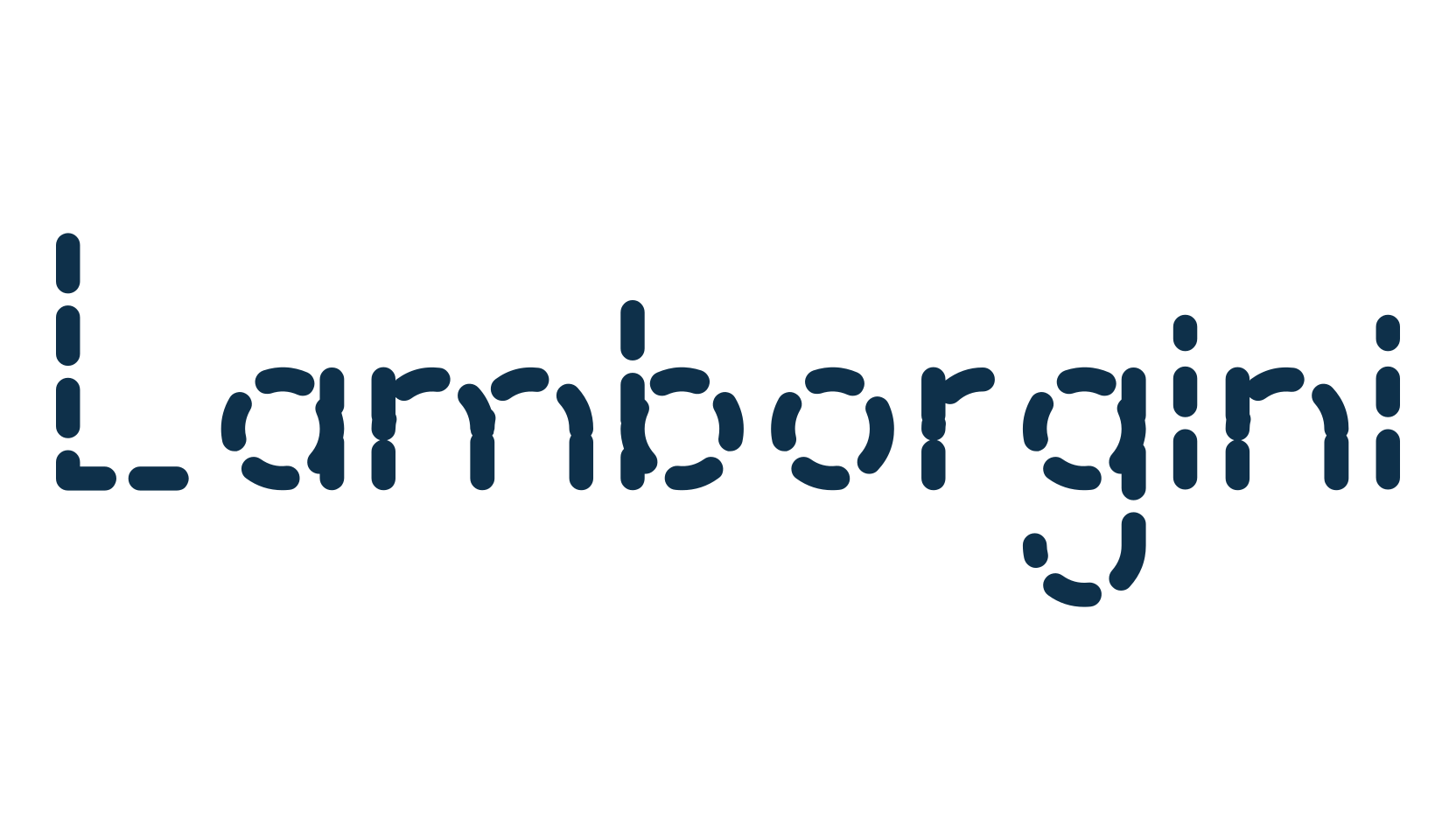 Lamborgini, various font preview