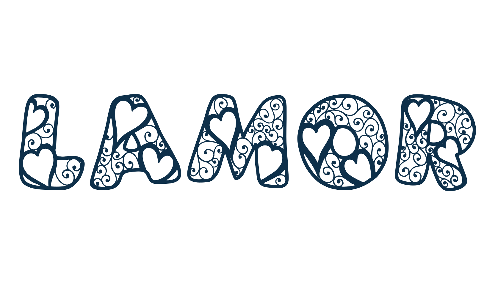 Lamor, fancy decorative font preview