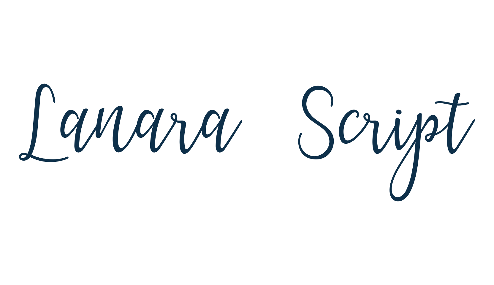 Lanara Script, handwriting font preview