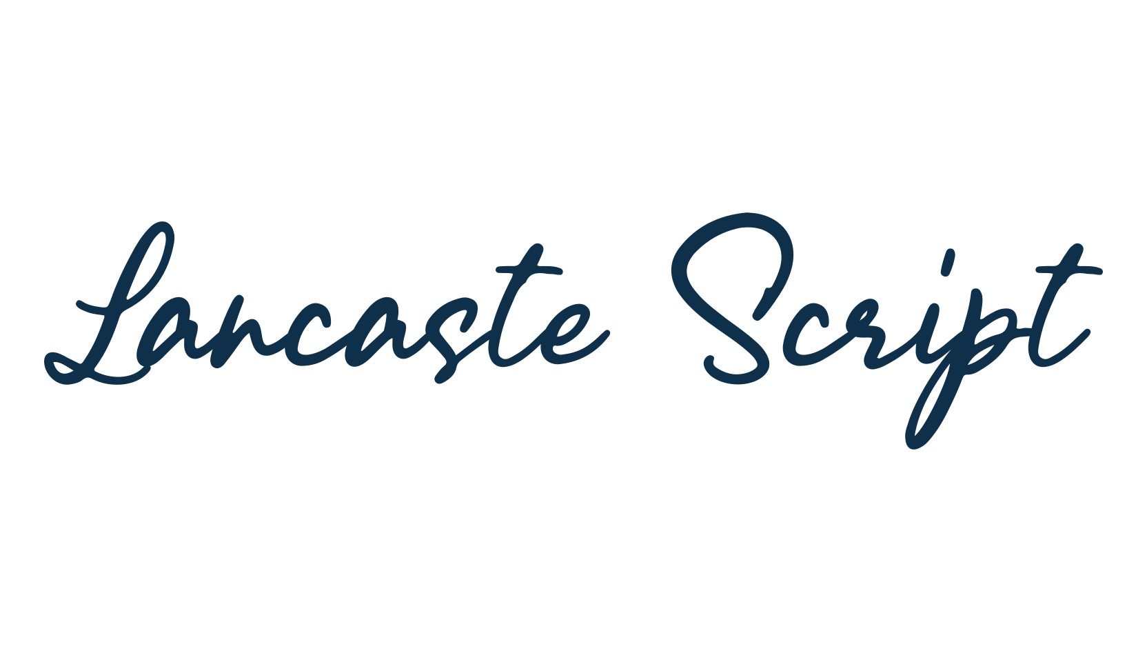 Lancaste Script, script handwritten fancy decorative calligraphy font preview