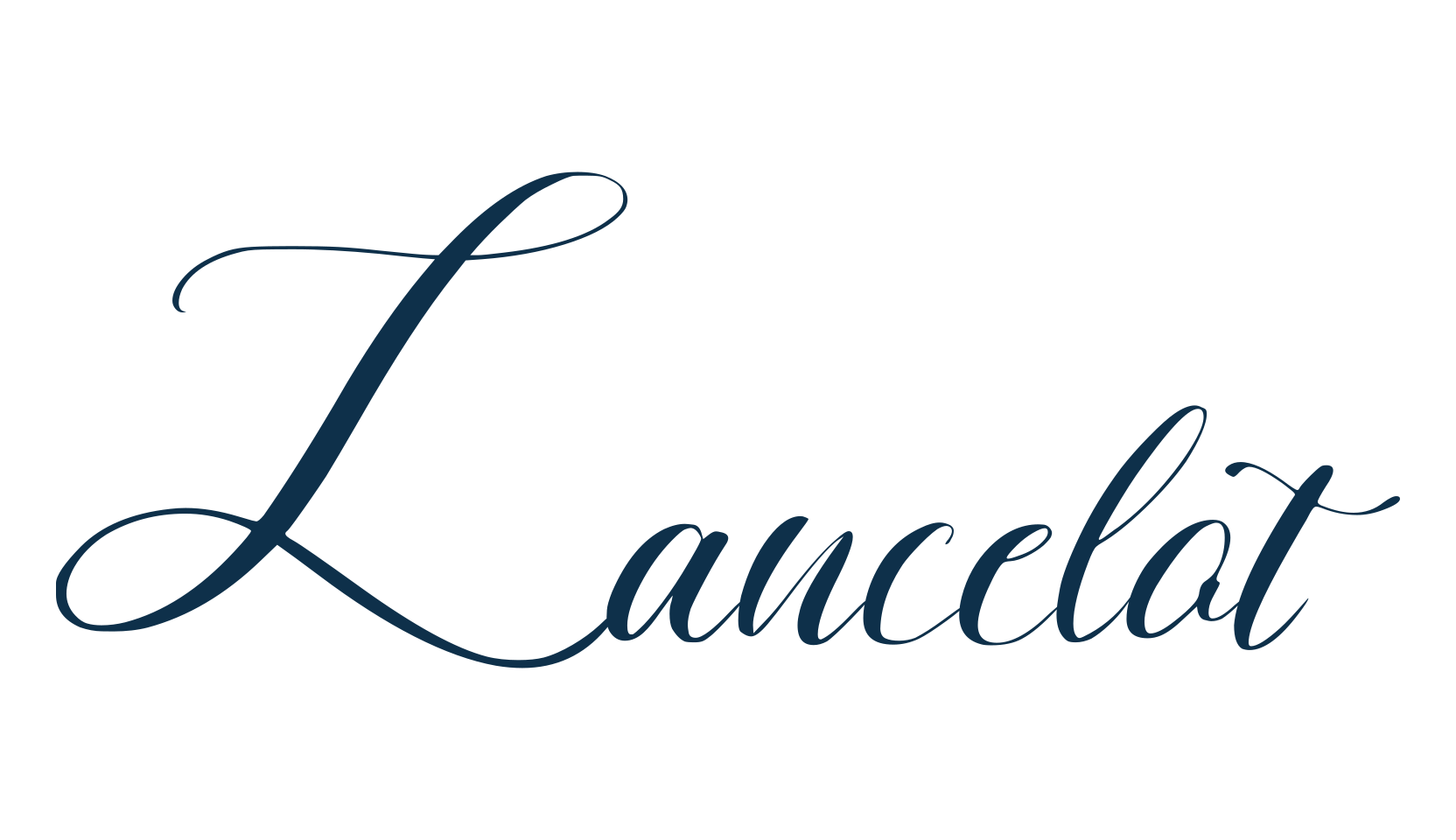 Lancelot, script calligraphy fancy decorative font preview