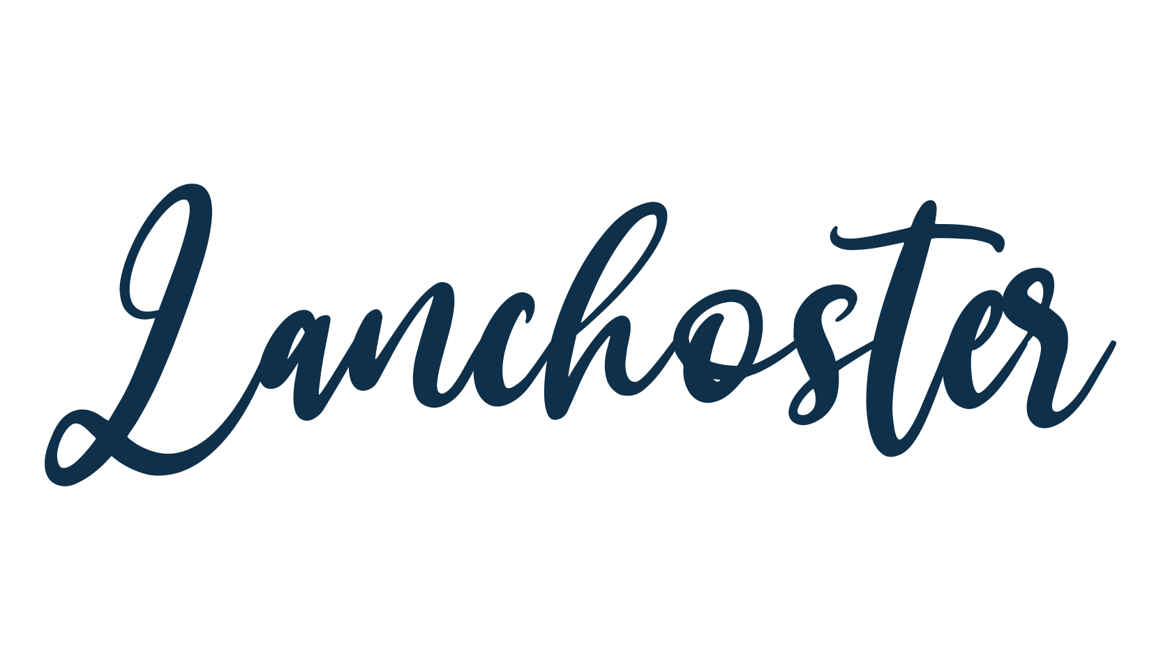 Lanchoster, script calligraphy fancy decorative font preview
