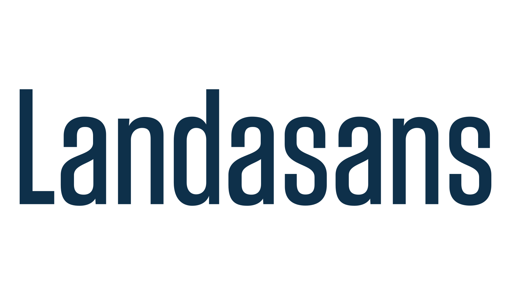 Landasans, basic sans serif font preview