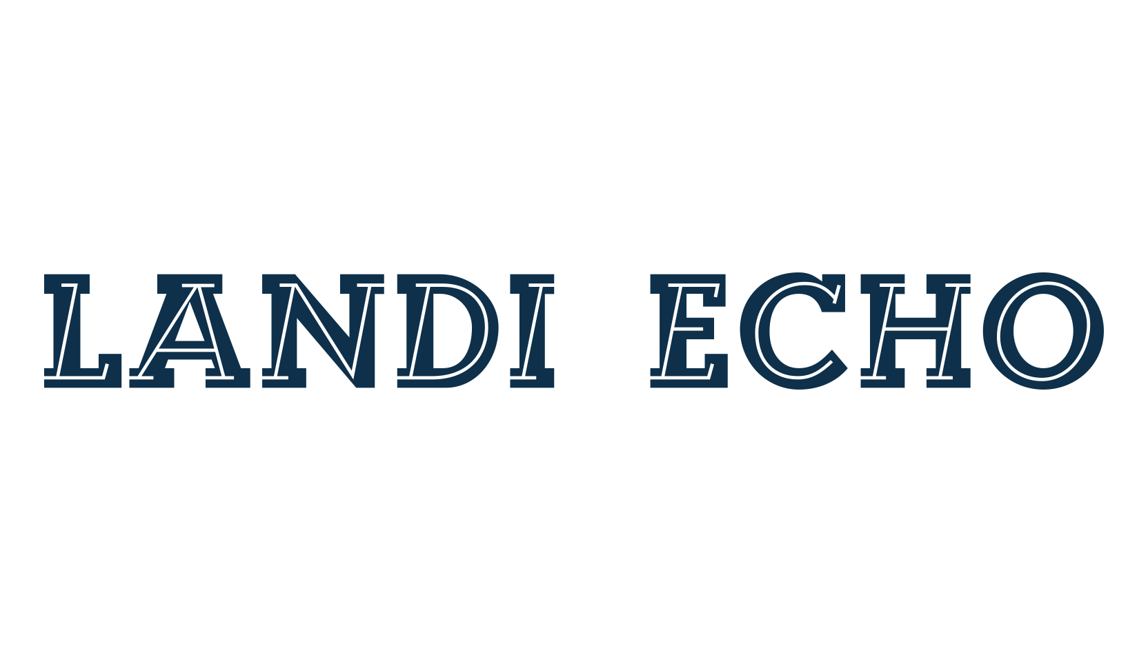 Landi Echo, fancy retro decorative font preview